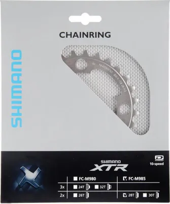 Image de Plateau SHIMANO XTR FC-M985 28 dents - transmission précise pour les cyclistes exigeants...