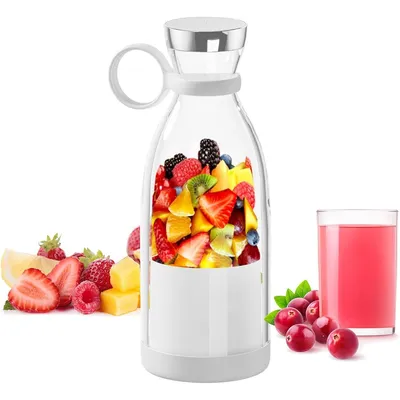 Produktbild von Tragbarer Frischsaft-Mixer,ideal für Smoothies,persönlicher kabelloser Fruchtmixer,wiederaufladbar mit USB-Anschluss,geeignet für Sport,Camping