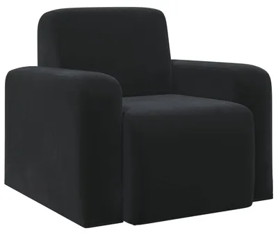 Image de Fauteuil vidaXL, noir, en velours (V)