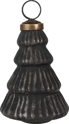 Zdjęcie produktu dla Clayre & Eef bombka świąteczna Ø 6x9 cm czarne szkło