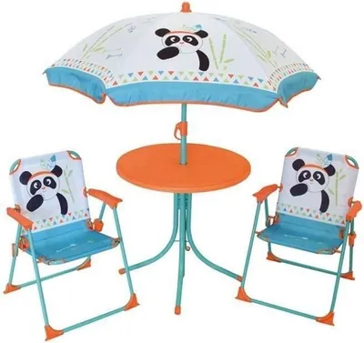 Produktbild von Fun House Kinder-Gartenmöbel Panda Bär 4 Stück