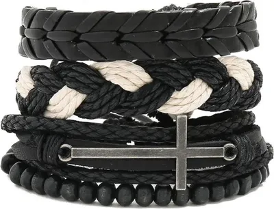 Produktbild von Herrenarmbänder VI-33259 Cross - Eleganz in Schwarz KP33259
