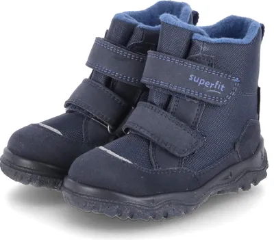 Superfit Jungen Winterstiefeletten HUSKY1 Dunkelblau Textil
