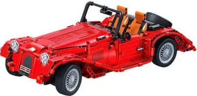 Zdjęcie produktu dla Zestaw do budowy kabrioletu w stylu oldtimer, czerwony, 1140 elementów, kompatybilny