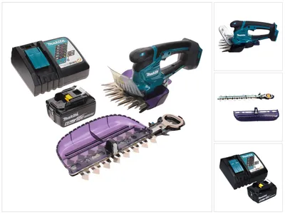 Immagine prodotto di Makita DUM 604 RG1X Cesoie per erba a batteria 18 V con lama per erba e arbusti + 1 batteria da 6,0 Ah + caricabatteria