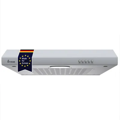 Produktbild von KKT KOLBE Dunstabzugshaube 60 cm | Unterbauhaube | Flachschirmhaube | Grau | Druckknopf Bedienung | LED-Beleuchtung | Abluft Umluft | 3 Leistungsstufen | Stahl | UBH600S