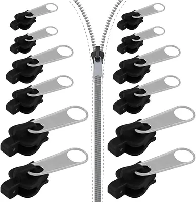 Immagine prodotto di TRANKIELO® - Kit di riparazione da 24 pezzi con chiusura a zip – ricambi universali per cerniere metalliche e in plastica