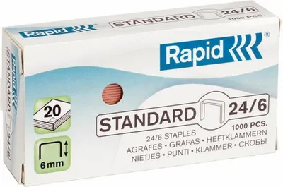 Image de Rapid - Staples 24/6 cuivre standard 1000pcs | Emballez un 1000 pièces | 20 pièces