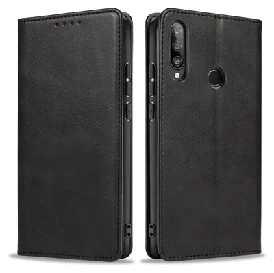 Produktbild von Handyhülle für Huawei P30 Lite Kunstleder Flip Cover Hülle Handytasche Case Kartenfach Farbe: Schwarz