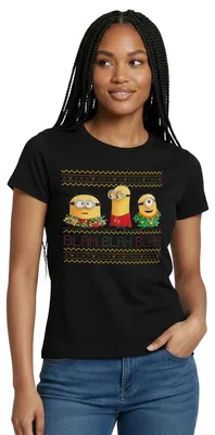 Produktbild von Spreadshirt Minions X-Mas Blah Ugly Christmas Weihnachten Frauen T-Shirt, S, Schwarz