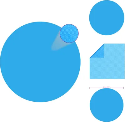 Productafbeelding van vidaXL Zwembaddekking, blauw, 210 cm, PE - Zwembaddekkingen en -bodembedekkers