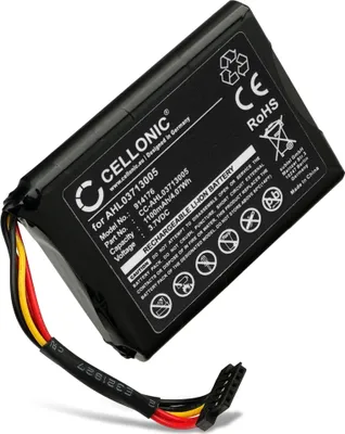 Image de CELLONIC 1x Batterie pour GPS / Navigation Compatible avec TomTom Via Live 125, Via Live 120, GO Live 820 Europe, VF3A - (1100mAh, 3.7V)