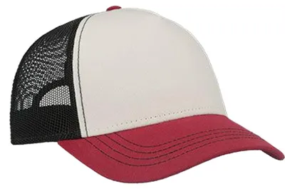 Immagine prodotto di Atlantis Headwear - Cappellino da trucker "Rapper" LT3225 (taglia unica) (bianco/bordeaux/nero)