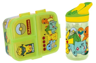 Image de Ensemble repas Pokémon : boîte à lunch et gourde