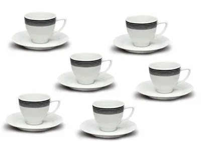 Produktbild von Thun 1794 Tassen mit Untertasse, Porzellan, Lea, Kreis, 150 ml, Thun, 6 Stück