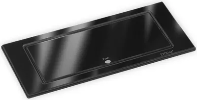A black EVOline BackFlip Cuisine 180° 2-way socket is shown on a white background.