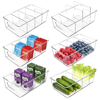 Image de Set de 6 organisateurs de réfrigérateur avec compartiments