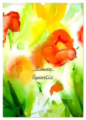 Produktbild von Blumenaquarelle (Wandkalender 2027 DIN A3 hoch), CALVENDO Monatskalender