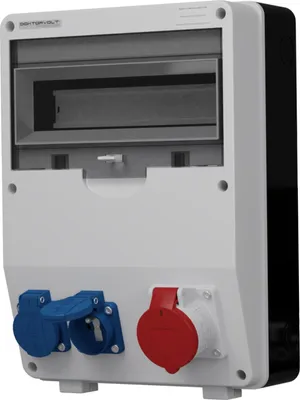 Immagine prodotto di Distributore di corrente 16A CEE Distributore di corrente di sistema 2x230V Prese Mennekes Doktorvolt DV-6886-F TD