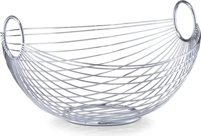 Produktbild von Zeller Obstkorb, oval, Metall verchromt 28x 25,5 x 16 cm