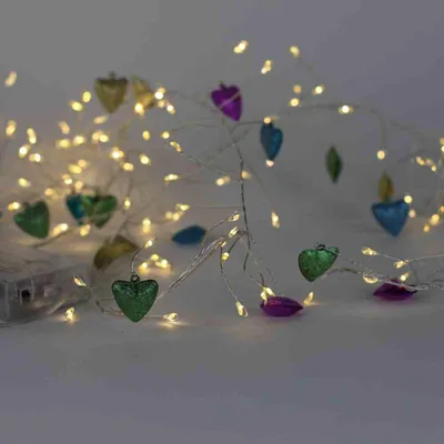 Image de Bouquet lumineux FHS "Cœurs colorés" 100 LED