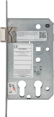 Immagine prodotto di Serratura da infilare BMH 1015 PZW/2 PZ , sinistra, DM 32/65, avancorpo in acciaio inox 20
