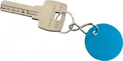 Produktbild von Dreifke® Kennzeichnungsmarken, ohne Nummerierung, blau, Aluminium, Ø 30mm, 10...