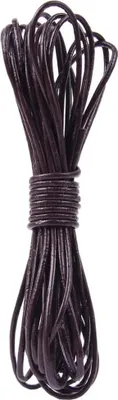 Produktbild von 5M x 2mm Lederschnur Lederband aus echt Leder, Klassik Vintage Band Faden für Armband Ketten Schmuck DIY Handwerk - Braun, Natur Echtlederband
