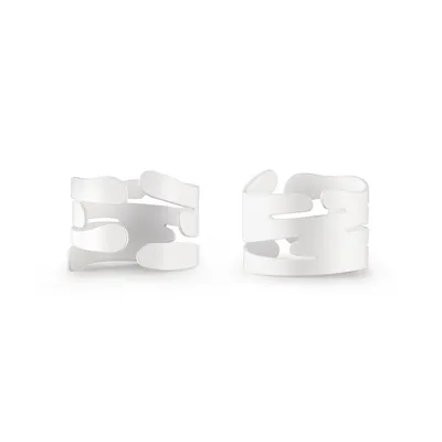 Image de Alessi Bark for Christmas - rond de serviette Barkring, blanc