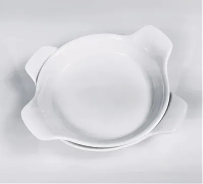 Produktbild von Porzellanplatten 2er-Set, Restaurant-Servierplatten, Weiß
