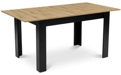Zdjęcie produktu dla Rozkładany stół jadalny 120-160 cm, wykończenie w kolorze dębu rzemieślniczego