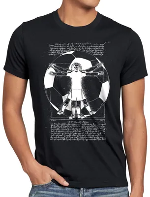 Produktbild von BaumwolleCloud Vitruvianischer Fußballer Herren T-Shirt spieler mannschaft