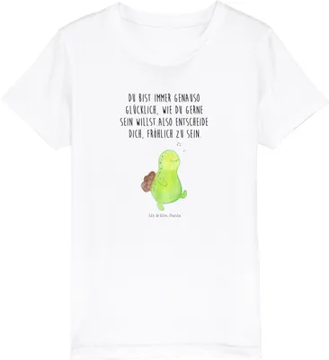 Produktbild von Mr. & Mrs. Panda Kleinkinder T-Shirt Schildkröte Pfeifen 7-8 Jahre (122/128) - Weiß - Geschenk, Kinder Shirt, Kindershirt, Teenager, für, Bio, Trennung, Glück, Depression