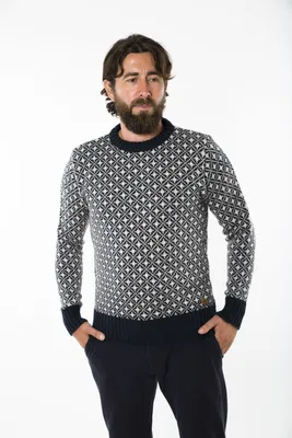 Produktbild von Fuza Wool of Denmark Herren Björn Wollpullover midnight blue XXL