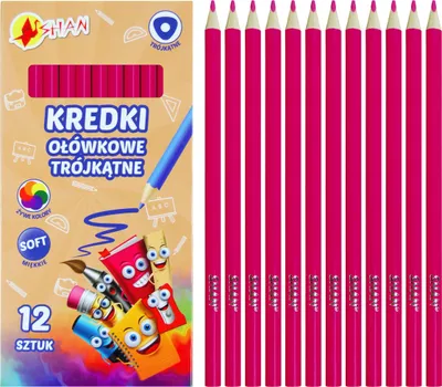 Produktbild von Shan dreieckige Bleistifte Rosa dunkel 12 Stück