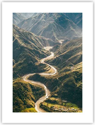 Produktbild von Poster - Poster ohne Rahmen - Berge Weg Wald - 30x40 cm - Wand Bild - Wanddeko - Wandbilder - Kunstposter - Wandposter - Bilder - Kunstdruck - Wanddekoration - Wandbild - P2XPA30x40-4700