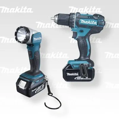 Image de MAKITA DDF482RFJ1 perceuse sans fil avec lampe de poche 18V/3*3Ah Li-ion, systainer