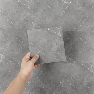 Produktbild von Fliesenaufkleber Grau Marmor 15x15 cm, 24 Stück, Selbstklebende Folie, für Küche