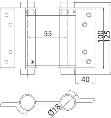 Produktbild von Schwenkscharnier 100 verzinkt
