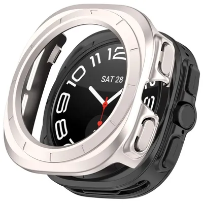 Image de Pour Samsung Galaxy Watch Ultra 47 mm : coque en plastique PC pour montre connectée, couleur beige