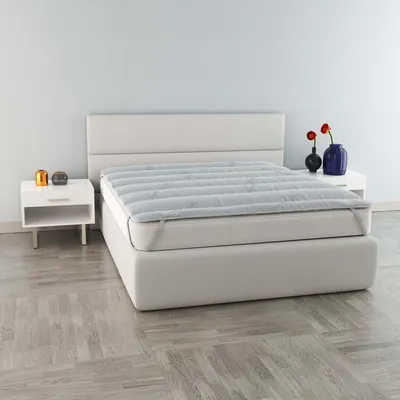Gewatteerte Topper mit Biokeramik, 160x195 cm, 4 Elastike