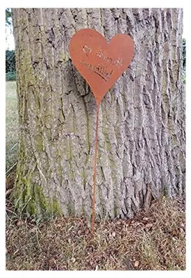 Produktbild von Gartenstab Gartenstecker Beetstecker Herzlich Willkommen Eisen Rost 75 cm