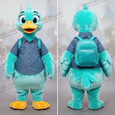Immagine prodotto di Costume MASTICOT Gonfiabile a Forma di Cigno Cartone Animato Ciano