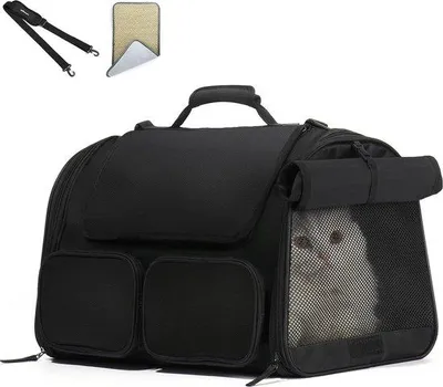 Produktbild von Famanu Transportbox für Haustiere Faltbar - Geeignet für Katzen und Hunde bis 6,8 kg