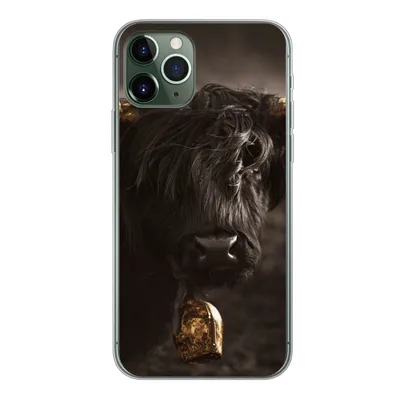 Produktbild von MuchoWow® Handyhülle Schutzhülle Hülle für iPhone 11 Pro Schottischer Highlander - Fell - Schwarz Silikon Softcase Handy Hülle - Handy