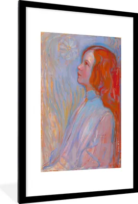 Produktbild von MuchoWow® MuchoWow® Gerahmtes Poster Hingabe - Piet Mondrian 60x90 cm - Poster mit zchwarzem Bilderrahmen - Dekoration - Wandposter Wohnzimmer - Hochwertig