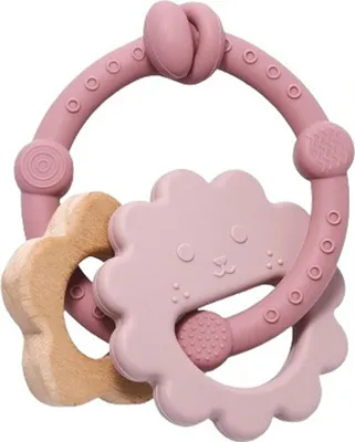 Immagine prodotto di Tettarella sensoriale per bambini con supporto 3 pezzi Rosa