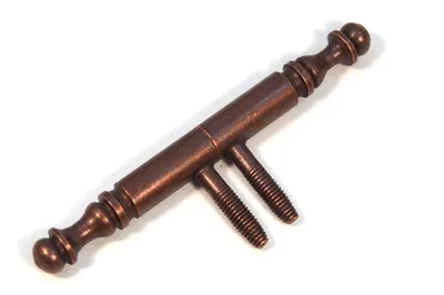 Produktbild von 4 Stück IHC Scharnier Einbohrbander mit Zierkopf Aufschraubband Turband Tur-Scharnier Bronze Höhe: 120mm