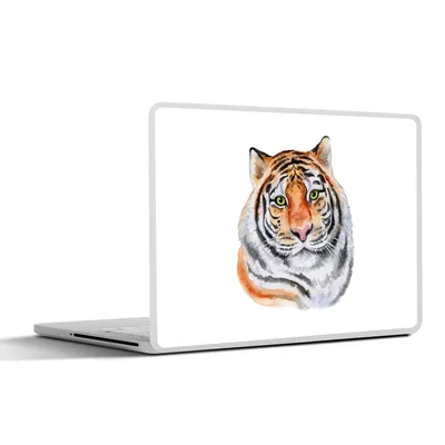 Produktbild von MuchoWow® Laptop Aufkleber Sticker Cover Tiger - Augen - Weiß 32.5x23.5 cm - Sticker für Laptop - Selbstklebend