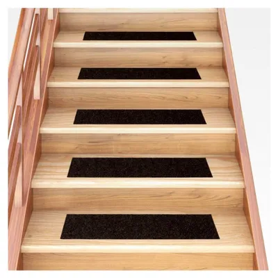 Produktbild von Stufenmatten Rechteckig 15 Stück 76x20 cm Dunkelbraun Selbstklebend
